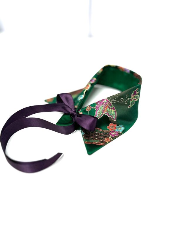 Silk Brocade ZeroWaste Collar - Image 4