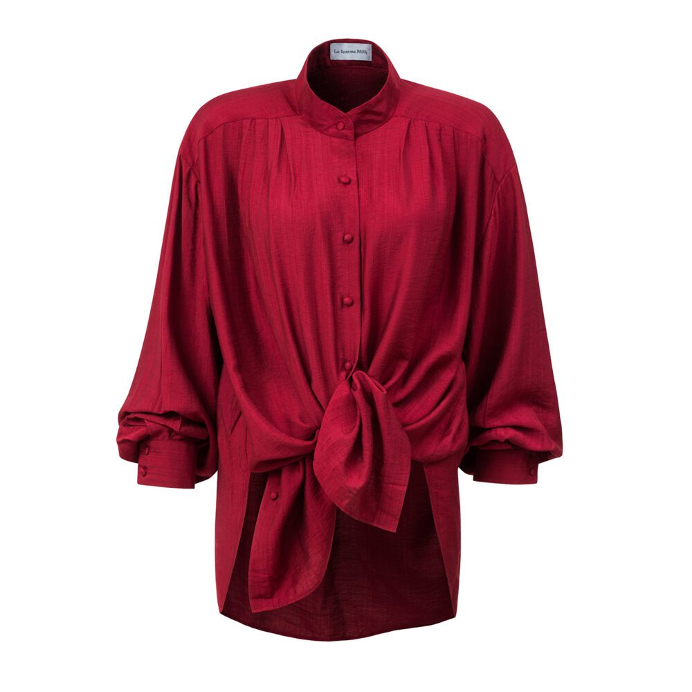 Bordeaux Silk Shirt